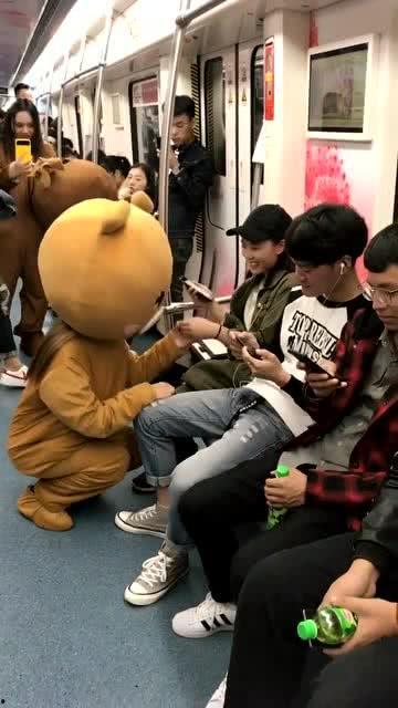 网红熊地铁上被踹,网红熊遭遇不公，网友热议踹人事件